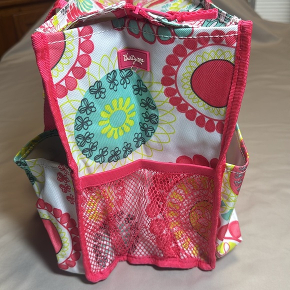 Colorful Thirty-One Organizing Zip Utility Tote in Citrus Medallion Pattern NWOT - Picture 6 of 12